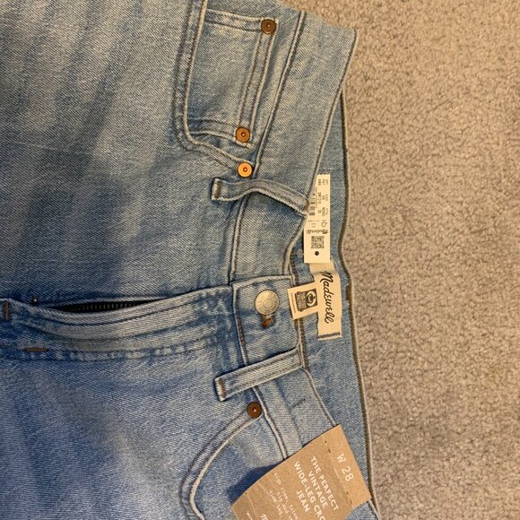 NWT Madewell The Perfect Vintage Wide-Leg Crop Jean Size 28 - Picture 2 of 4